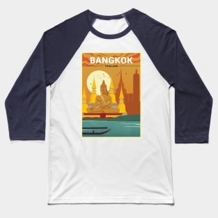 Bangkok, Thailand - Vintage Travel Poster Baseball T-Shirt